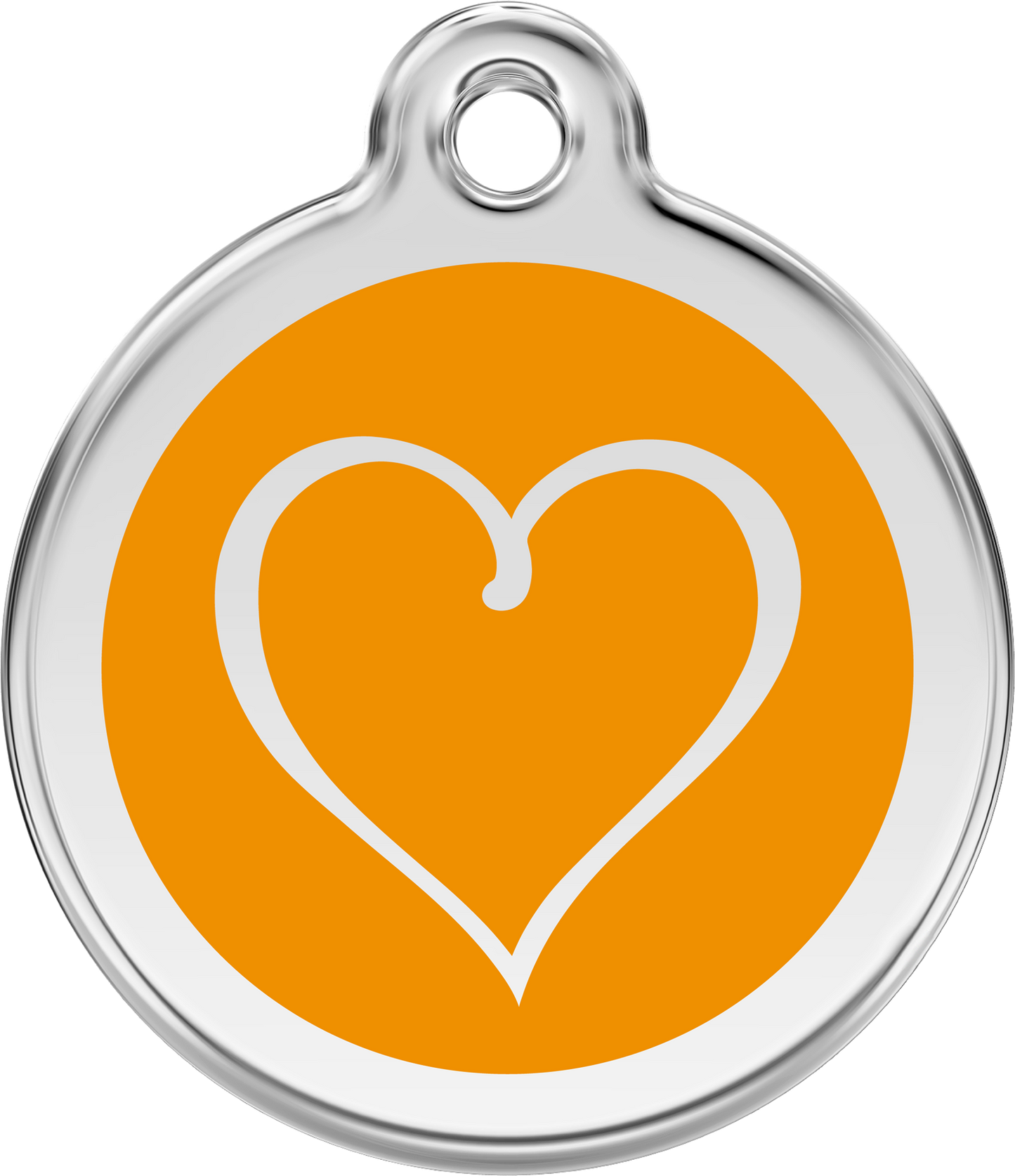 Pet Identification Tag | Tribal Heart - orange