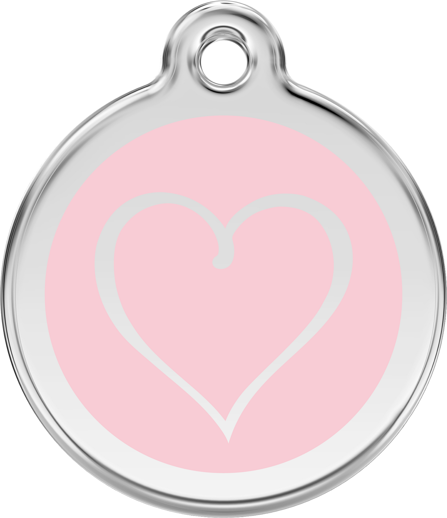 Pet Identification Tag | Tribal Heart - light pink