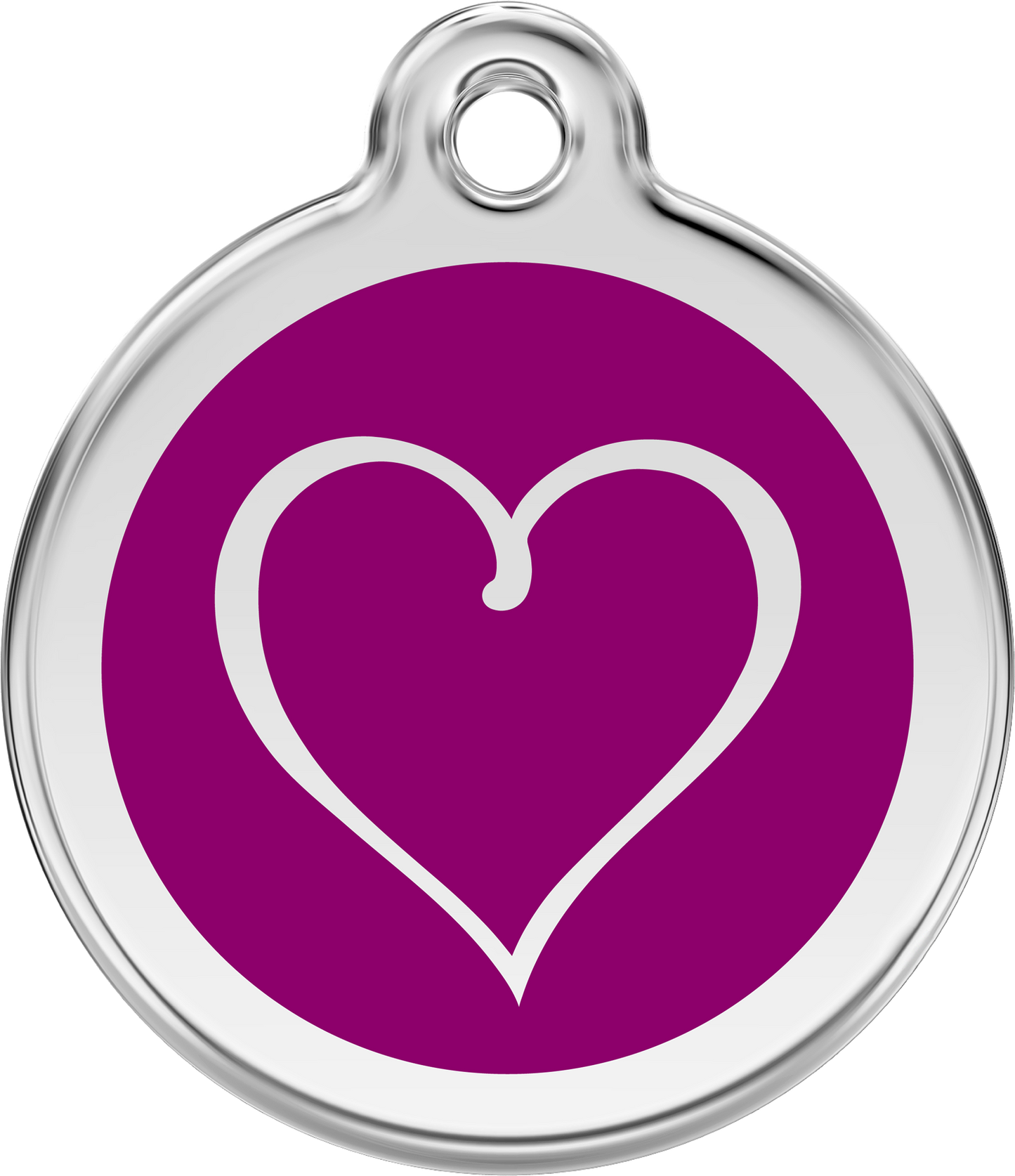 Pet Identification Tag | Tribal Heart - purple