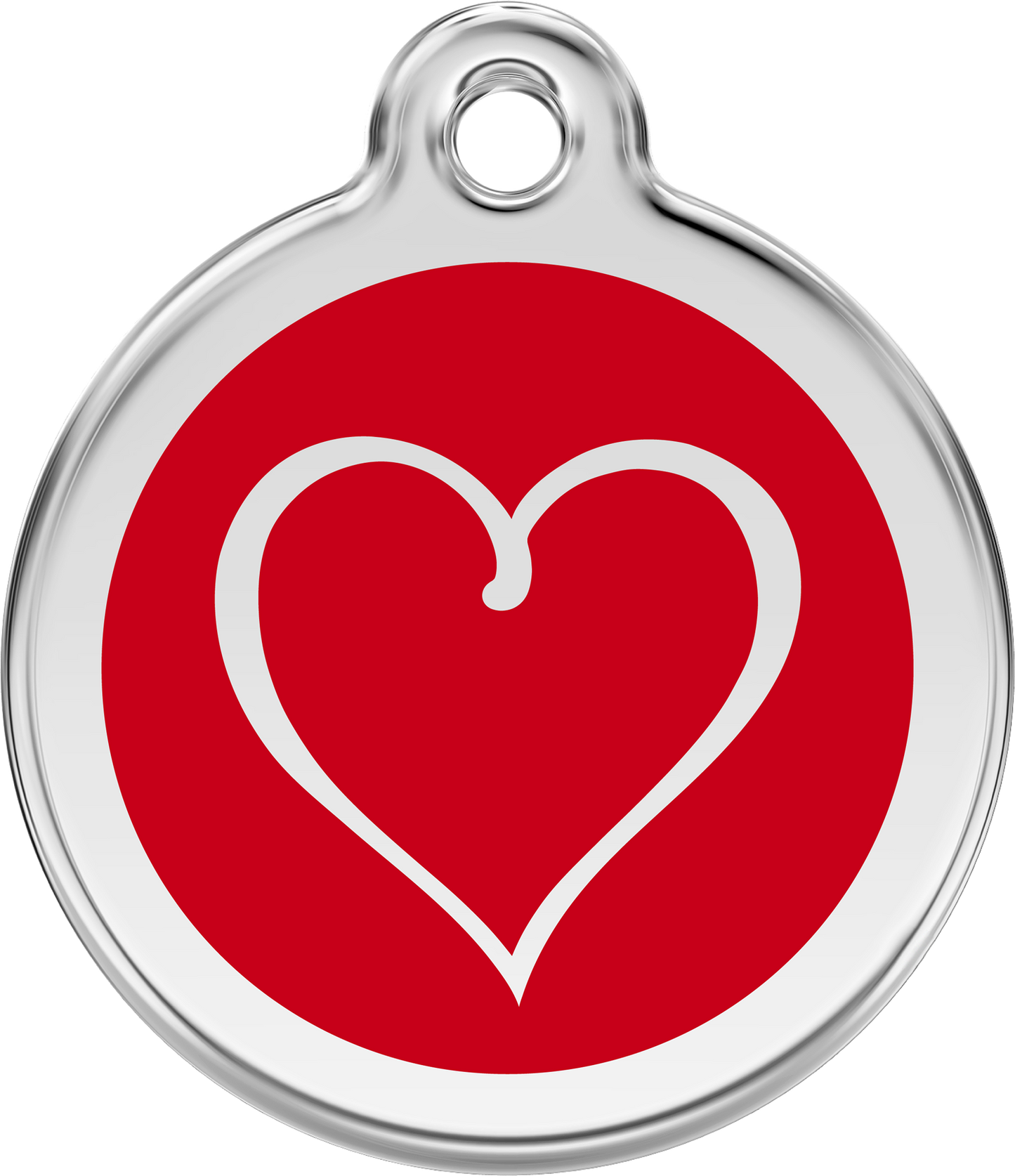 Pet Identification Tag | Tribal Heart - red