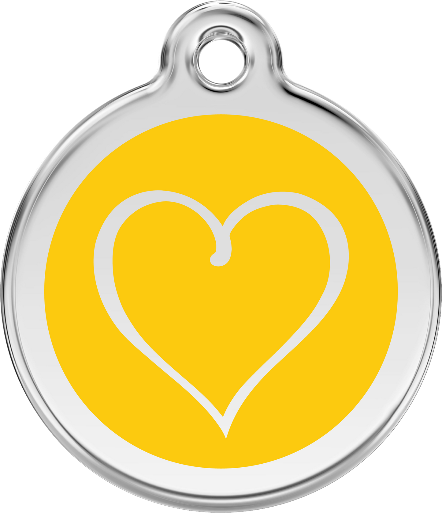 Pet Identification Tag | Tribal Heart - yellow