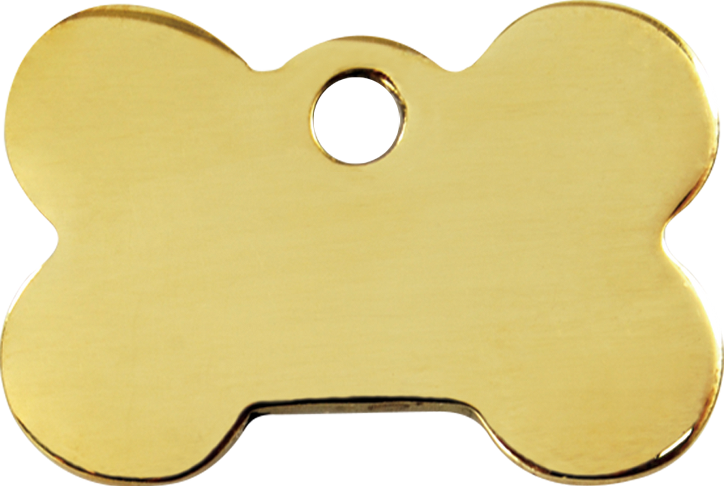 Pet ID Tag Brass Bone
