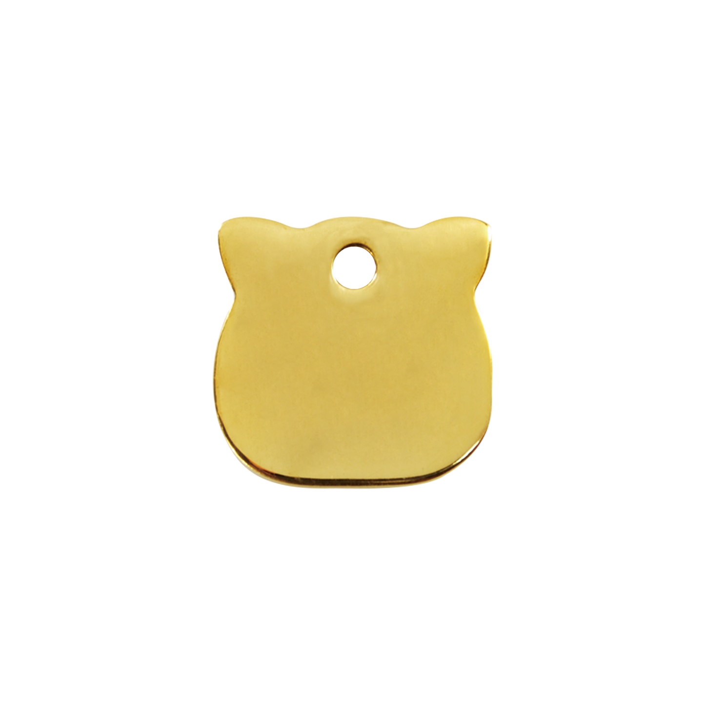 Pet ID Tag Brass | Cat Head