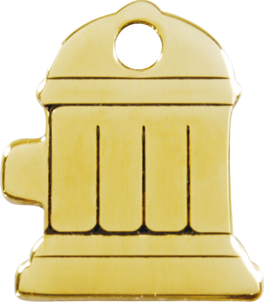 Pet ID Tag Brass Fire Hydrant