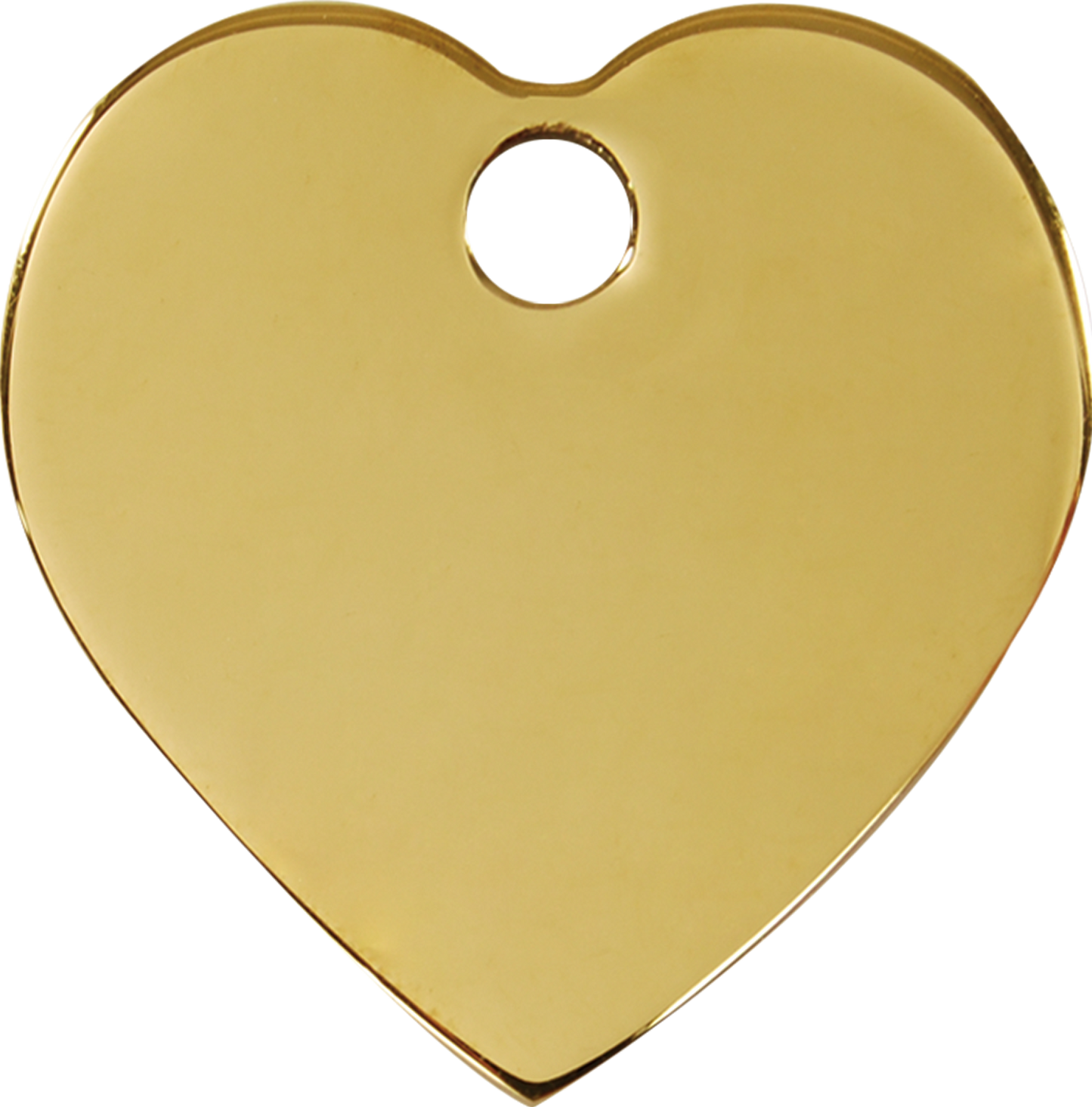 Pet ID Tag Brass Heart