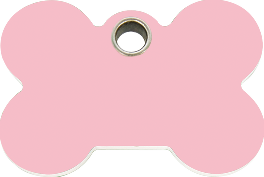Pet Identification Tag Plastic Bone - pink