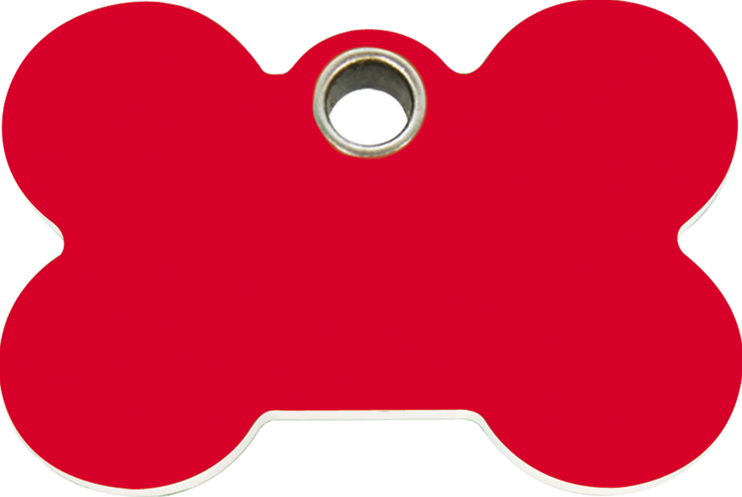 Pet Identification Tag Plastic Bone - red