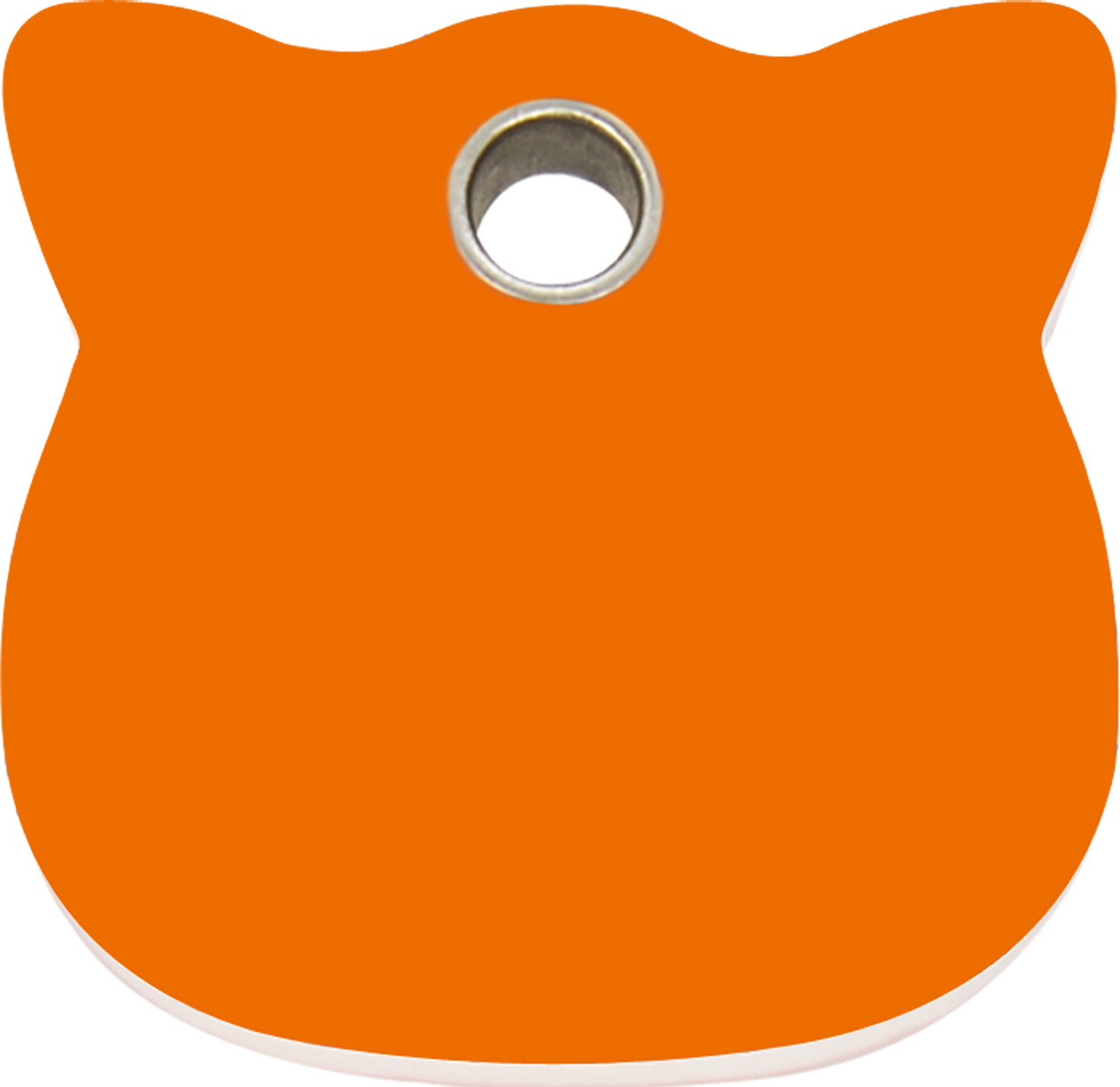 Pet Identification Tag Plastic | Cat Head - orange