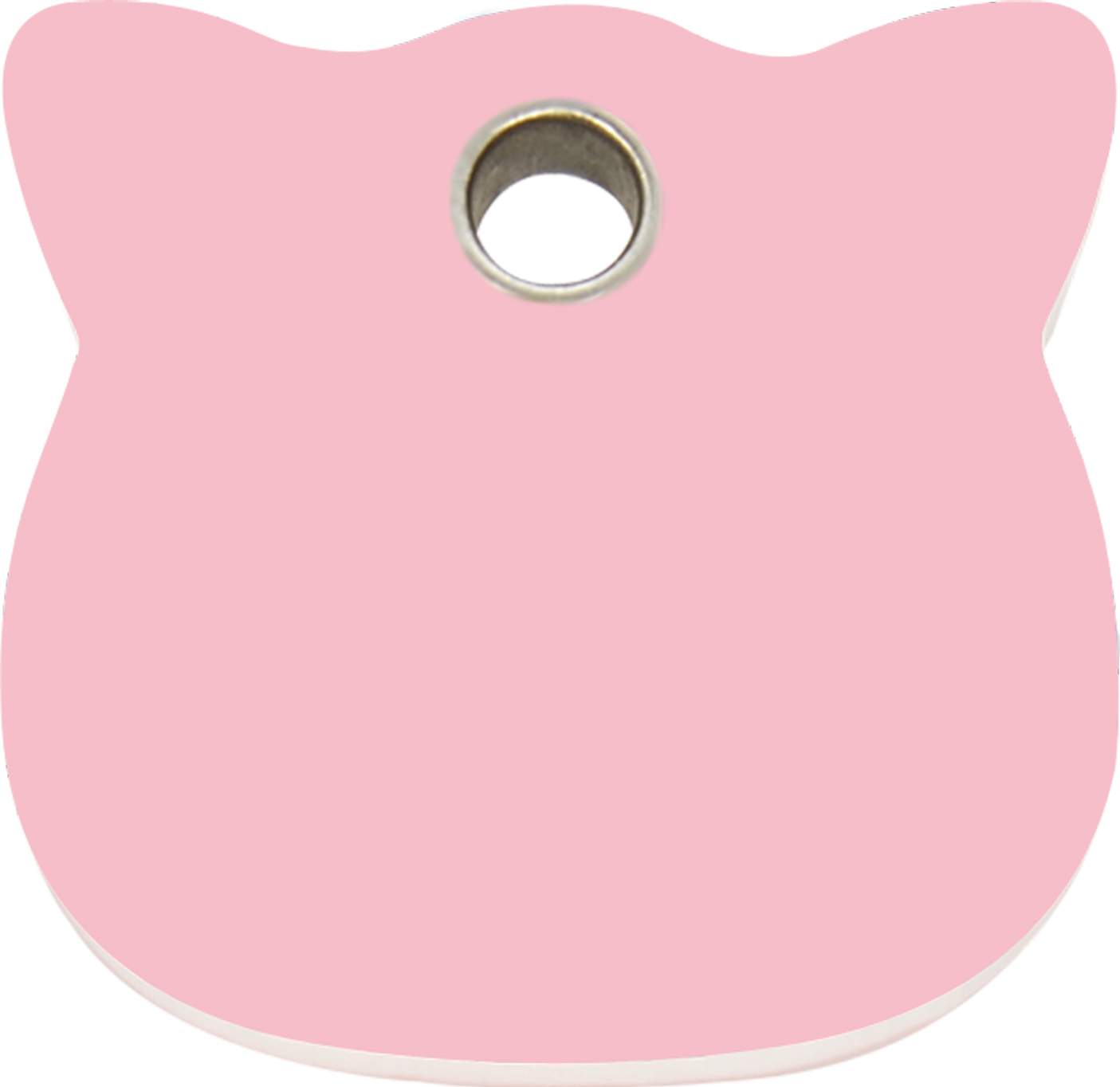 Pet Identification Tag Plastic | Cat Head - pink