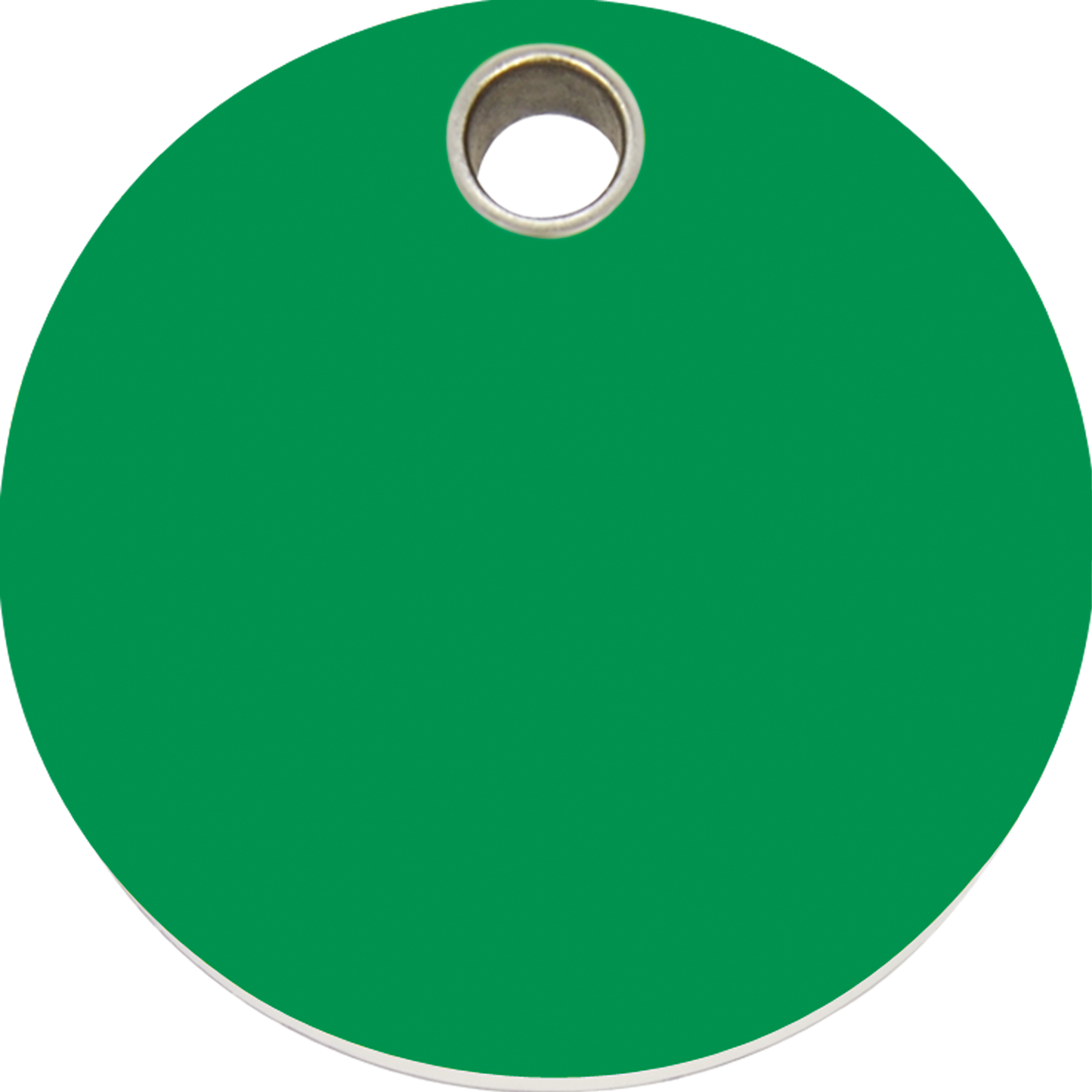 Pet Identification Tag Plastic | Circle - green
