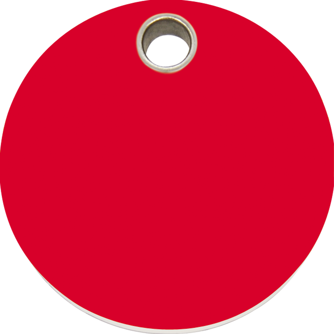 Pet Identification Tag Plastic | Circle - red