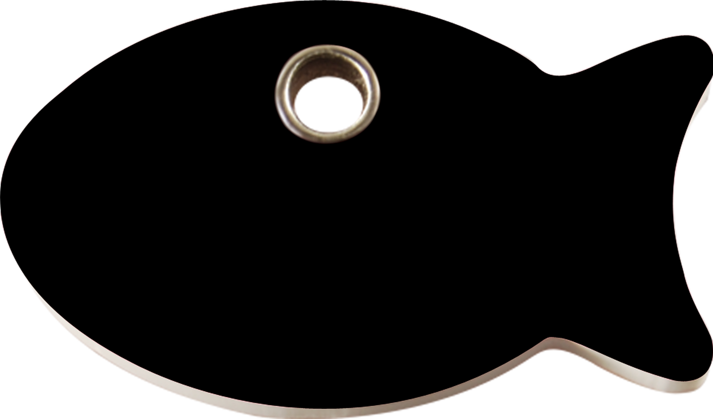 Pet Identification Tag Plastic | Fish - black