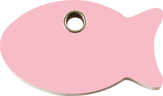 Pet Identification Tag Plastic | Fish - light pink