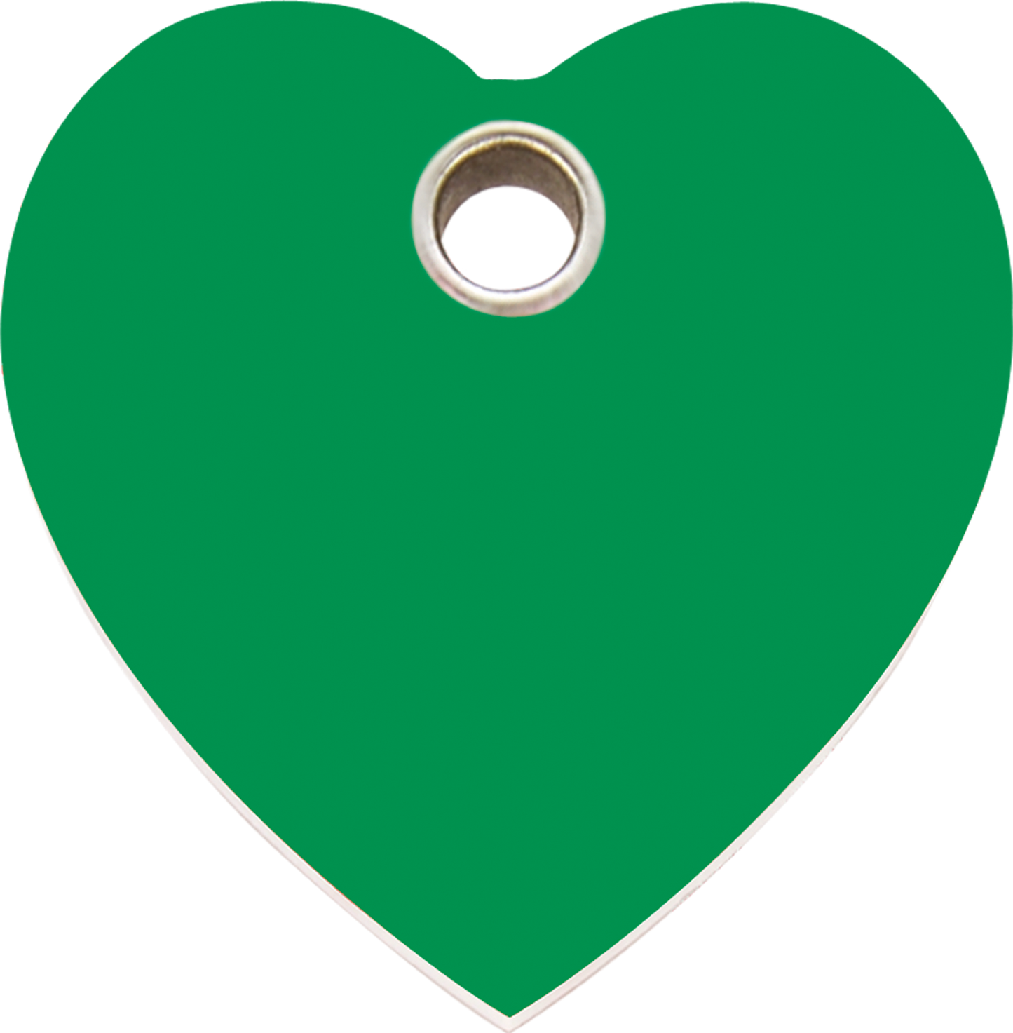 Pet Identification Tag Plastic Heart - green