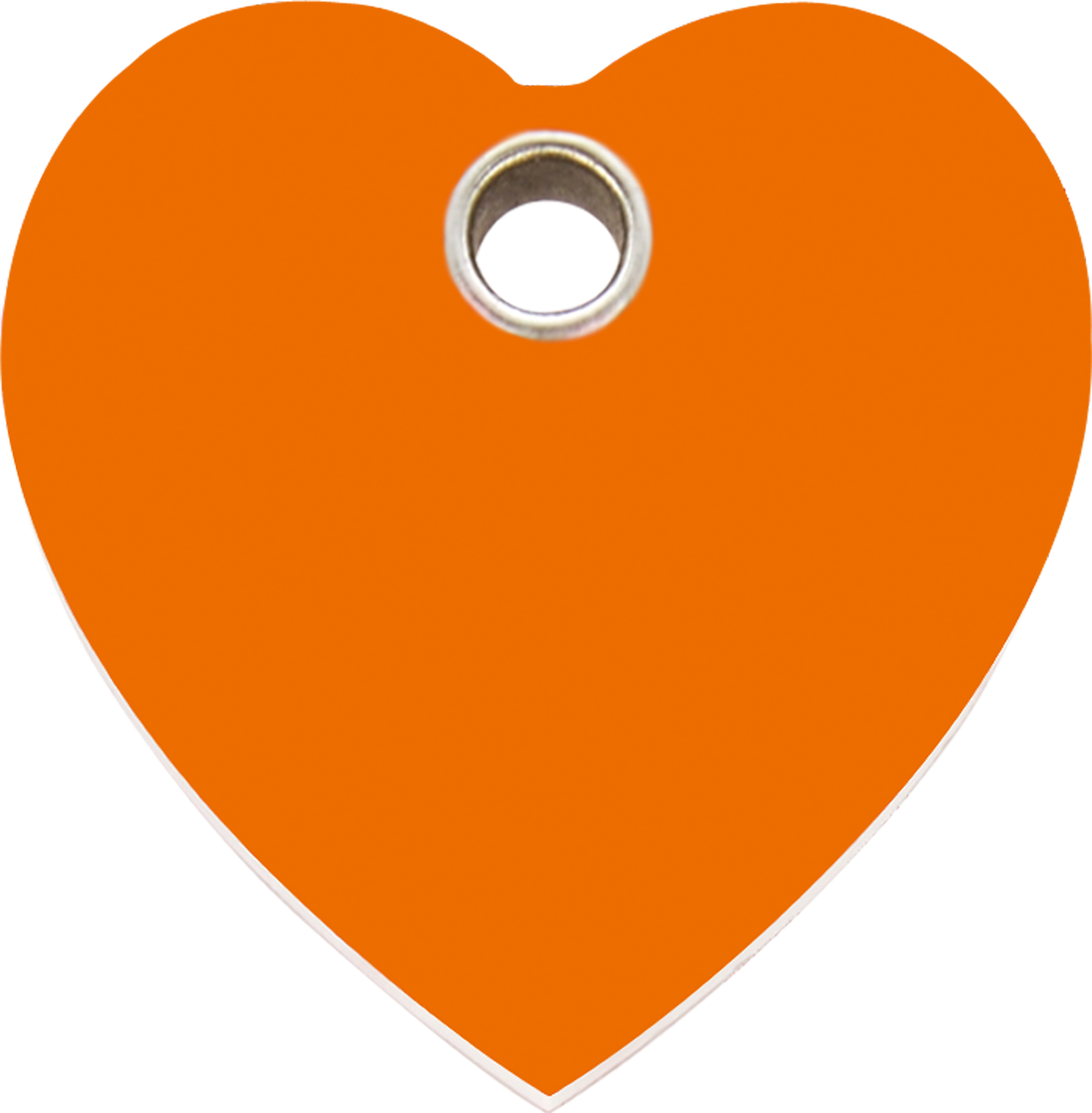 Pet Identification Tag Plastic Heart - orange