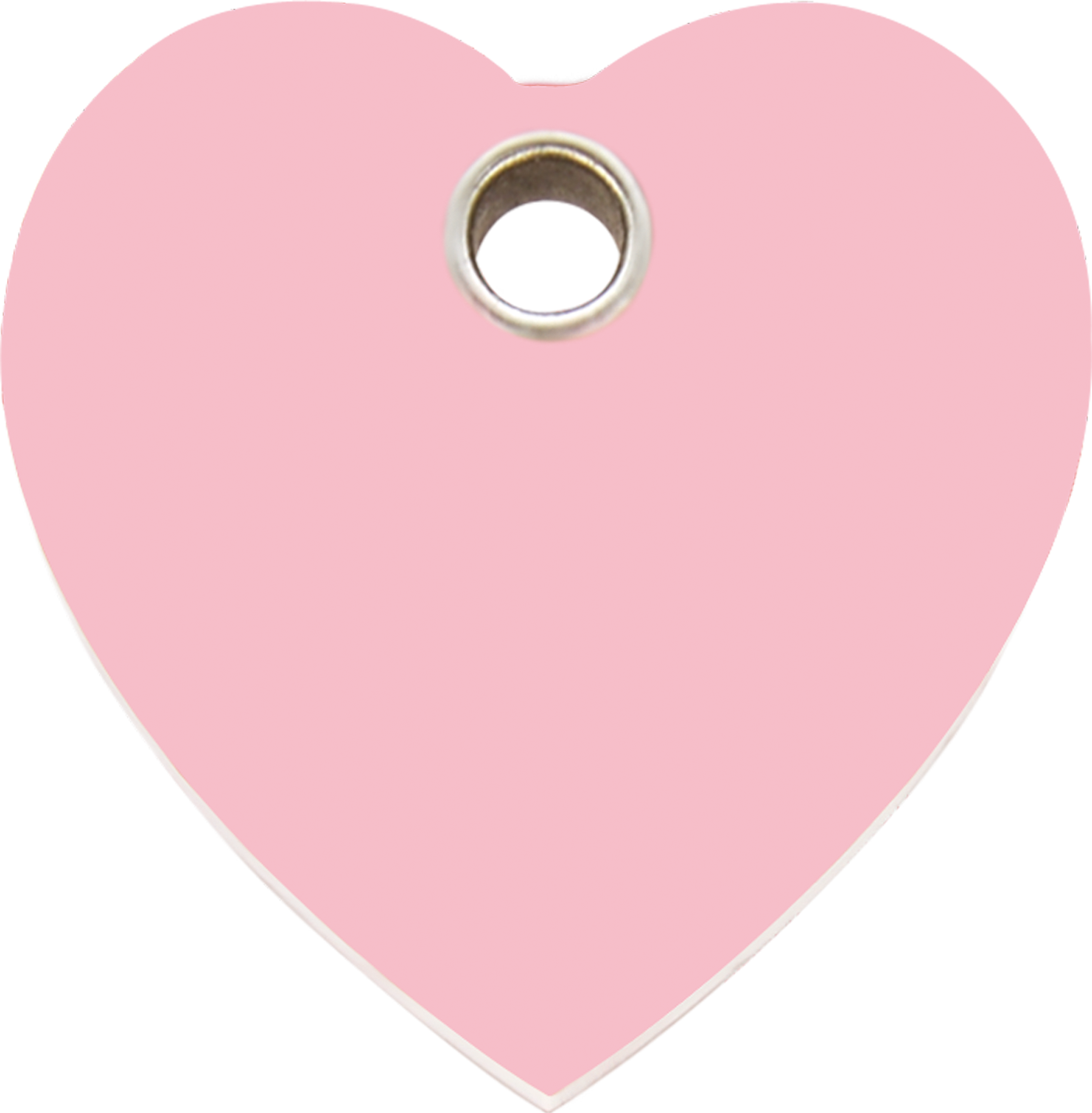 Pet Identification Tag Plastic Heart - pink