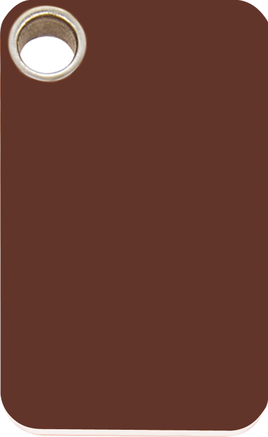 Pet Identification Tag Plastic Rectangular - brown