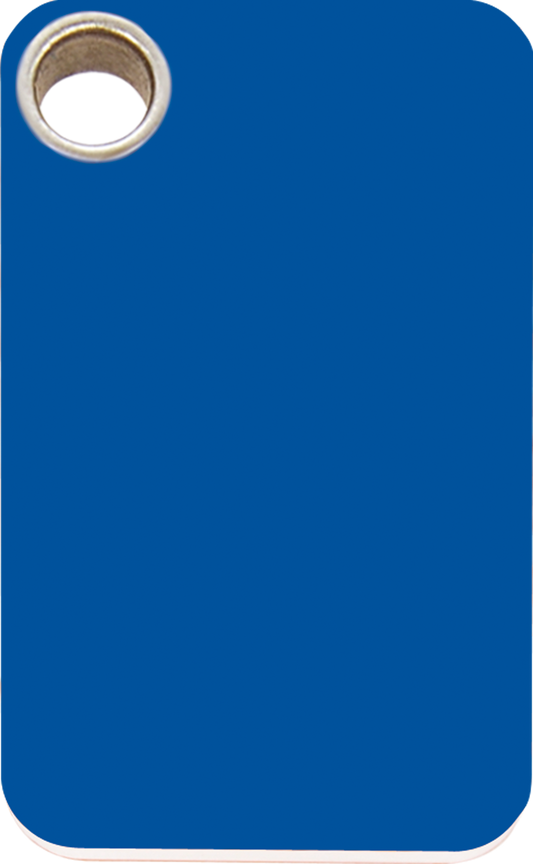 Pet Identification Tag Plastic Rectangular - blue