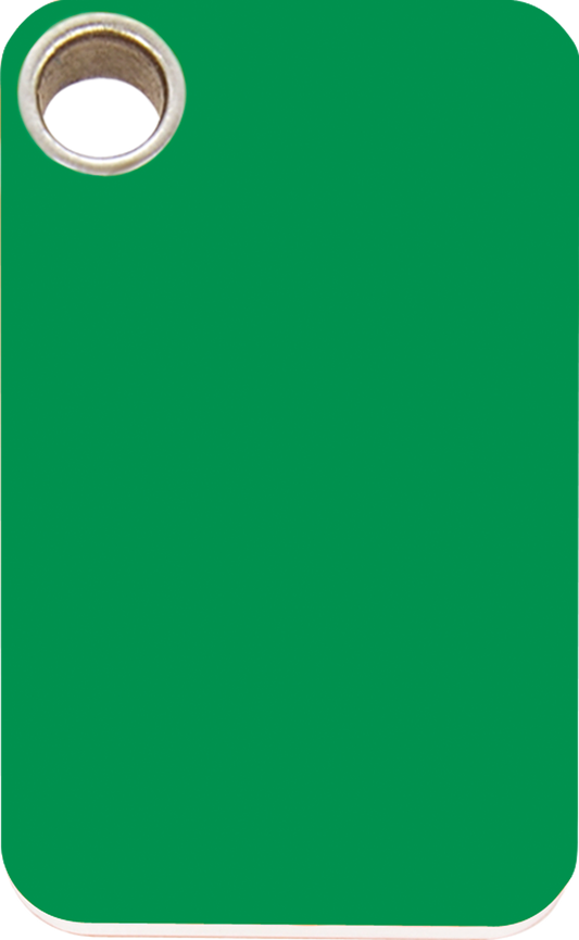 Pet Identification Tag Plastic Rectangular - green