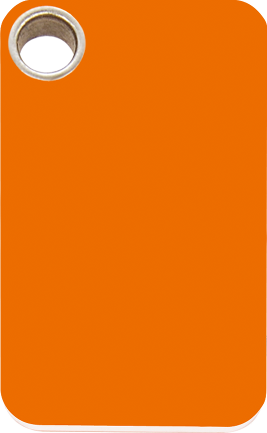 Pet Identification Tag Plastic Rectangular - orange