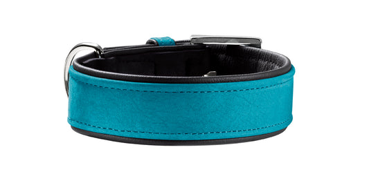 Dog Collar Genuine Leather | Provence - turquoise