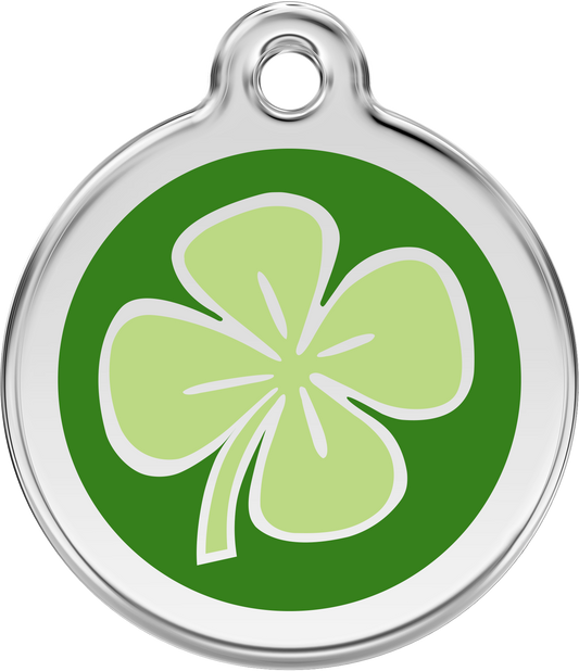Pet Identification Tag | Clover - green