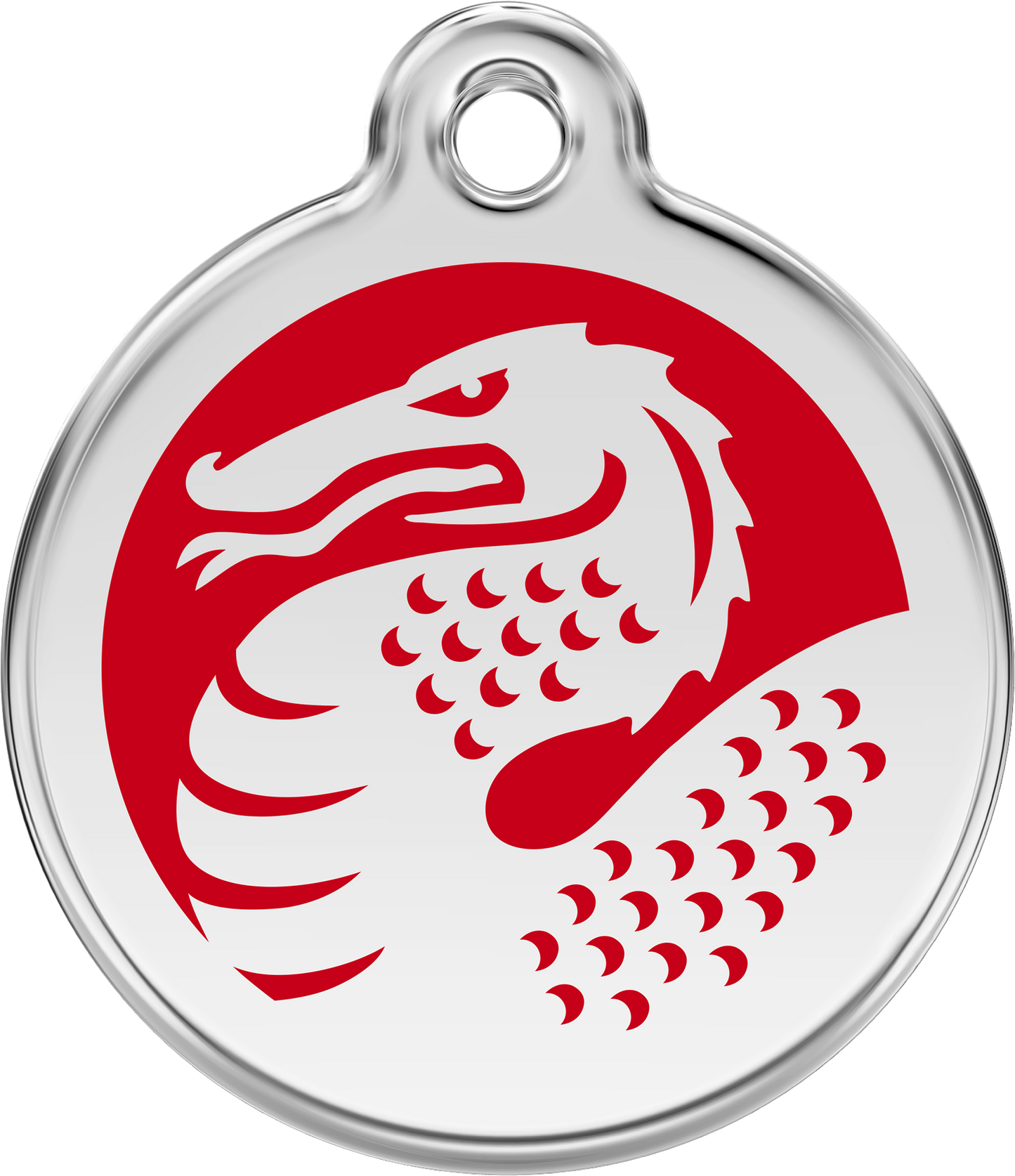 Pet Identification Tag | Dragon - red