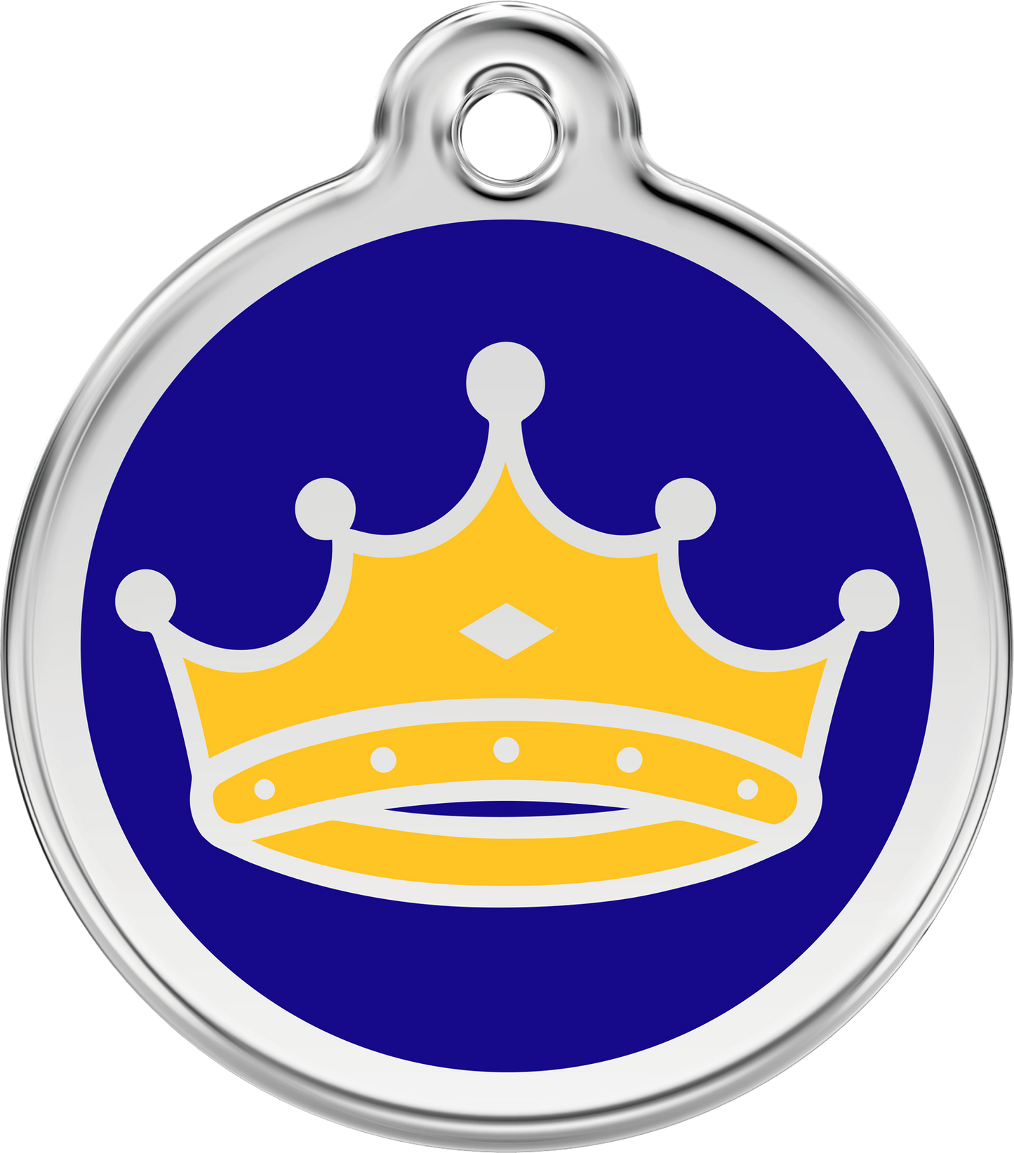 Pet Identification Tag | King Crown - blue