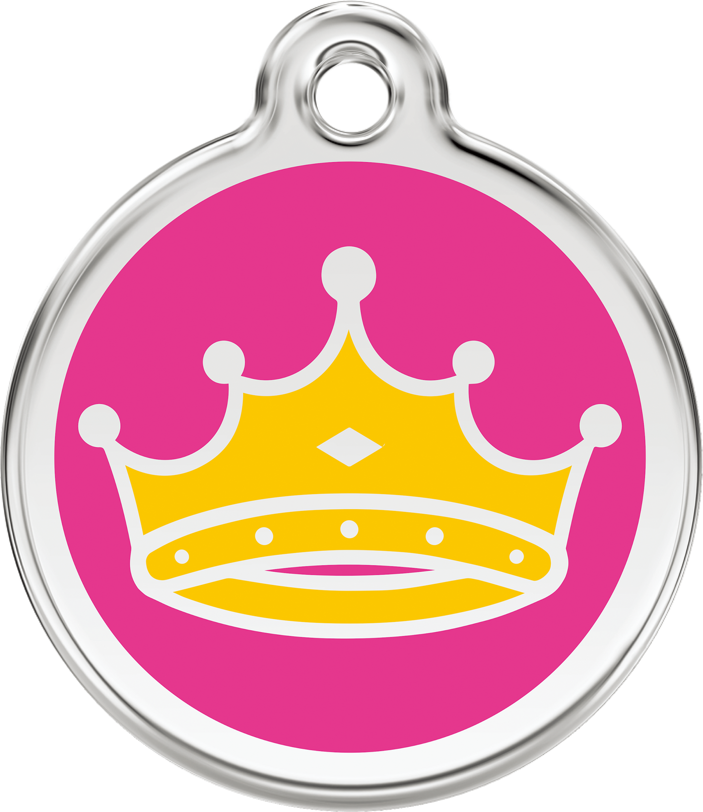 Pet Identification Tag | Queen Crown - pink