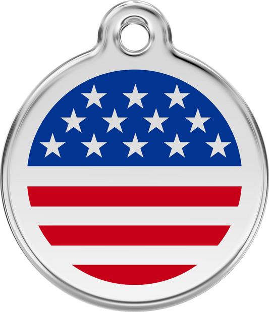 Pet Identification Tag | Country Flag America