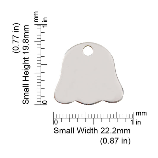 Measurements | ID Tag Dog Face -small