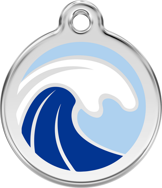 Pet Identification Tag | Wave - blue