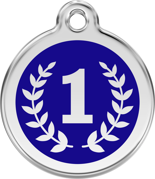 Pet Identification Tag | No. 1 Winner - blue