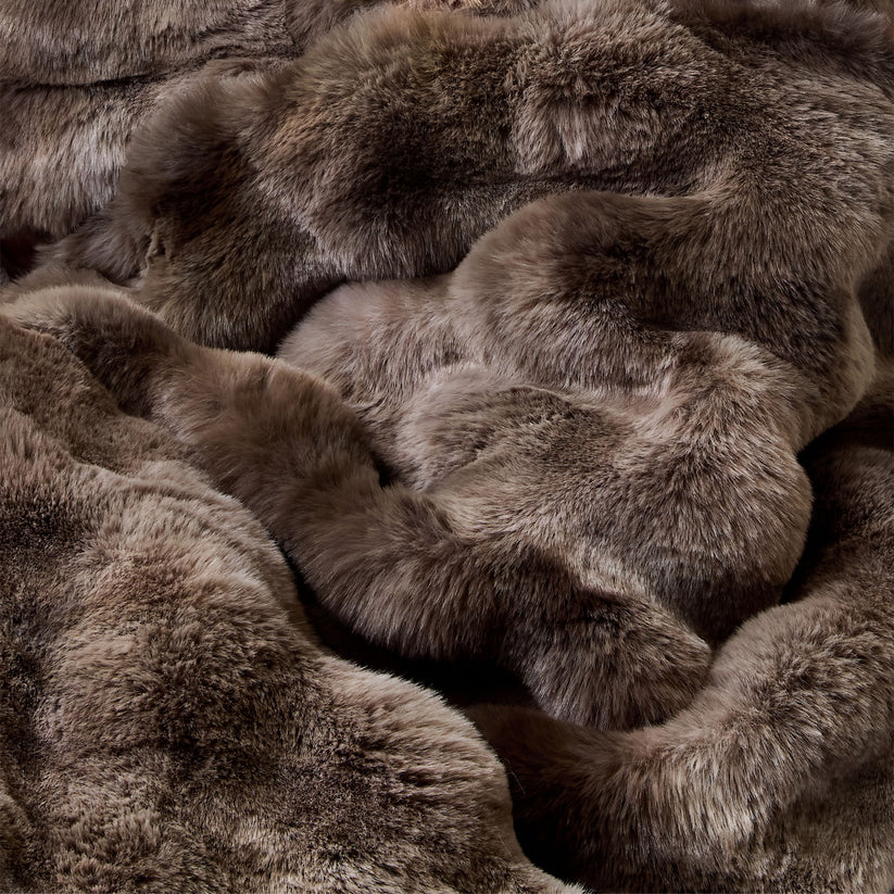 Luxe Bubble Fur Blanket [Brown]