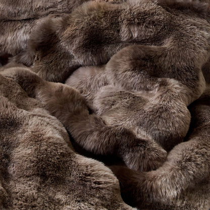 Luxe Bubble Fur Blanket [Brown]