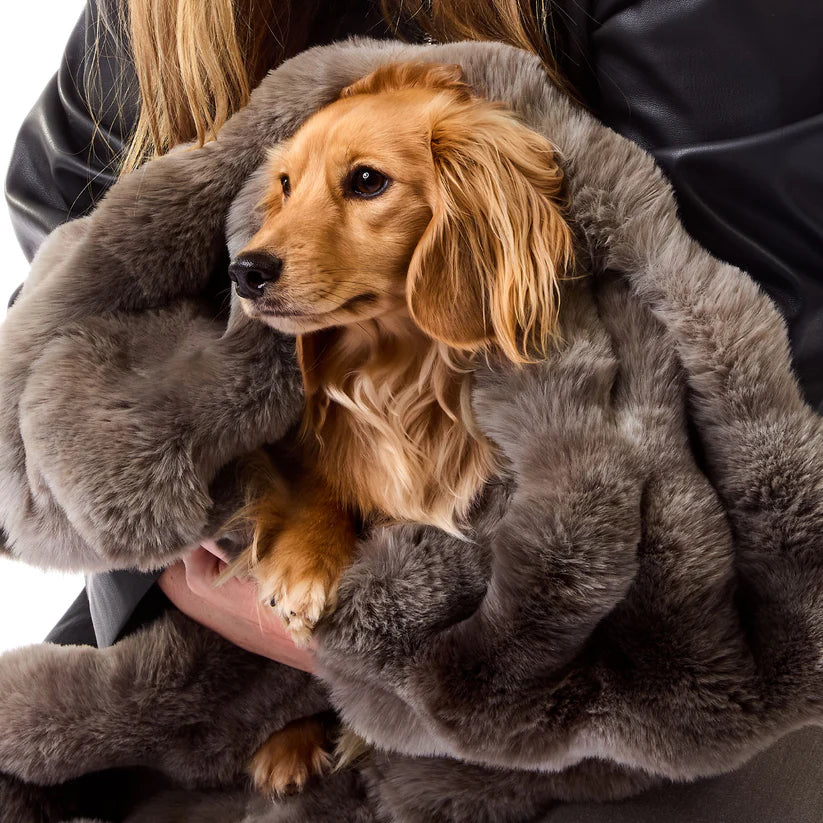 Luxe Bubble Fur Blanket [Brown]