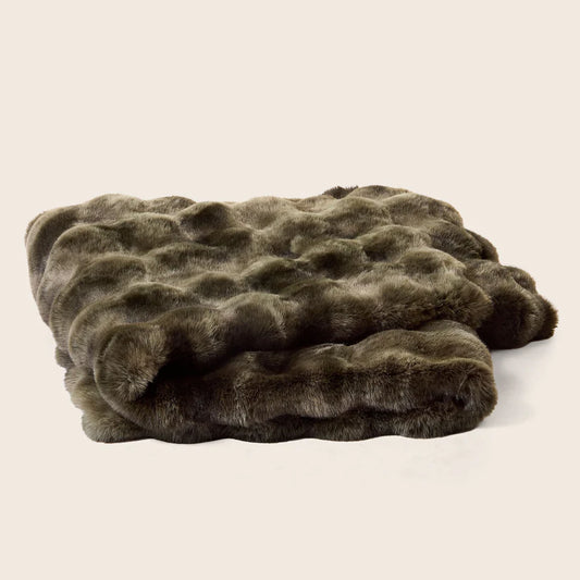 Luxe Bubble Fur Blanket [Green]