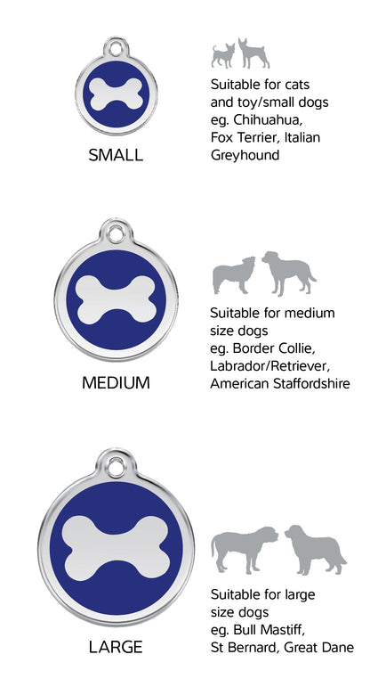Size Guide | ID Tags Enamel w/ breed reference