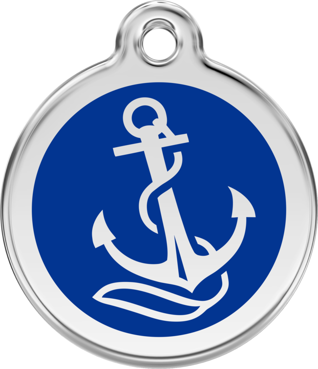 Pet Identification Tag Anchor - blue