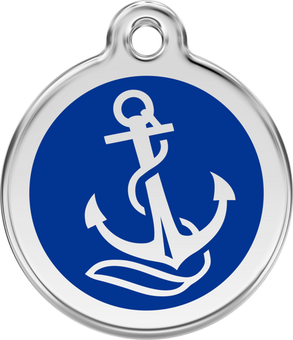 Pet Identification Tag Anchor - blue