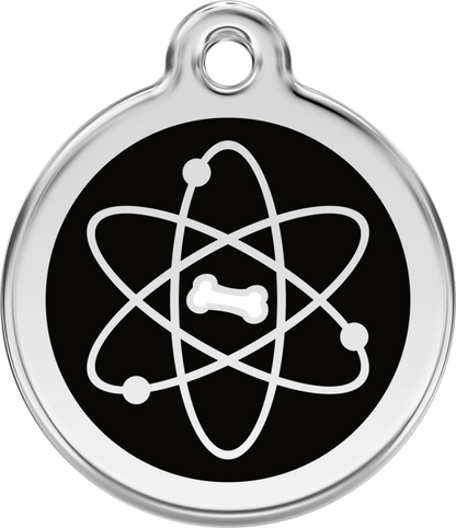 Pet Identification Tag Atom - black