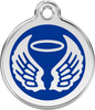 Pet Identification Tag Angel Wings - blue