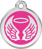 Pet Identification Tag Angel Wings - pink