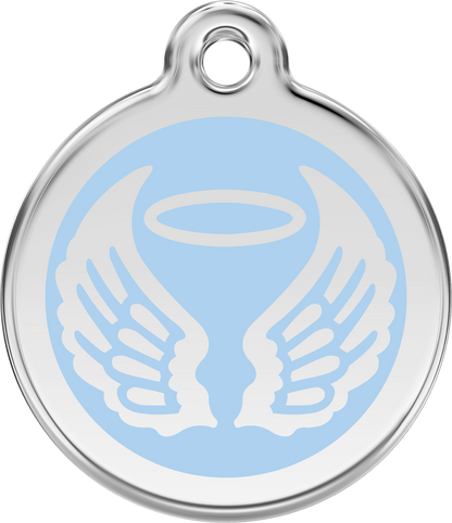 Pet Identification Tag Angel Wings - light blue