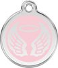 Pet Identification Tag Angel Wings - light pink