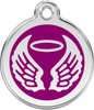 Pet Identification Tag Angel Wings - purple
