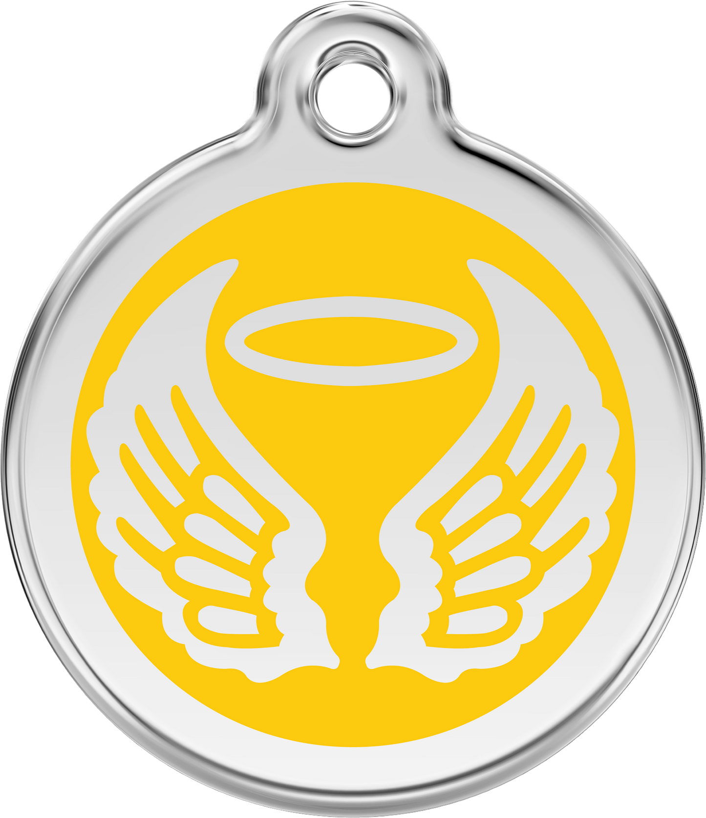 Pet Identification Tag Angel Wings - yellow
