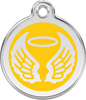Pet Identification Tag Angel Wings - yellow