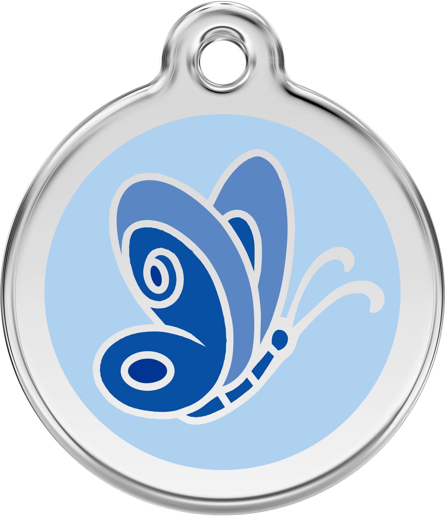 Pet Identification Tag | Butterfly - blue