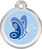 Pet Identification Tag | Butterfly - blue